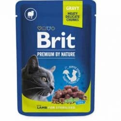 Brit premium lammasta kastikkeessa steriloiduille kissoille 100g | säästötalo latvala