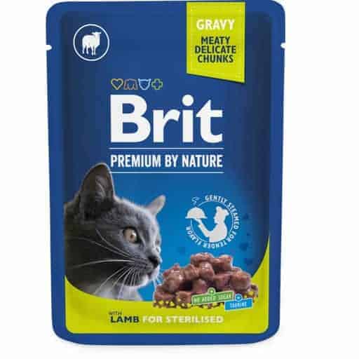Brit premium lammasta kastikkeessa steriloiduille kissoille 100g | säästötalo latvala