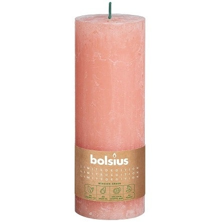 Bolsius kynttilÄ vaalea roosa 19cm | säästötalo latvala