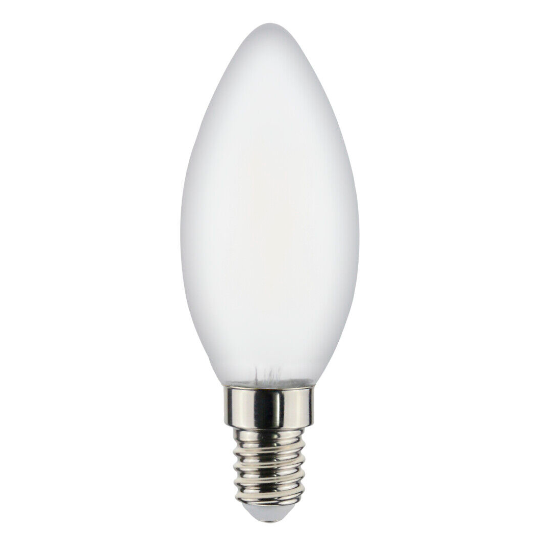 AIRAM LED-KYNTTILÄLAMPPU HIMMEÄLASI 40 470LM E14 2700K 2-PACK