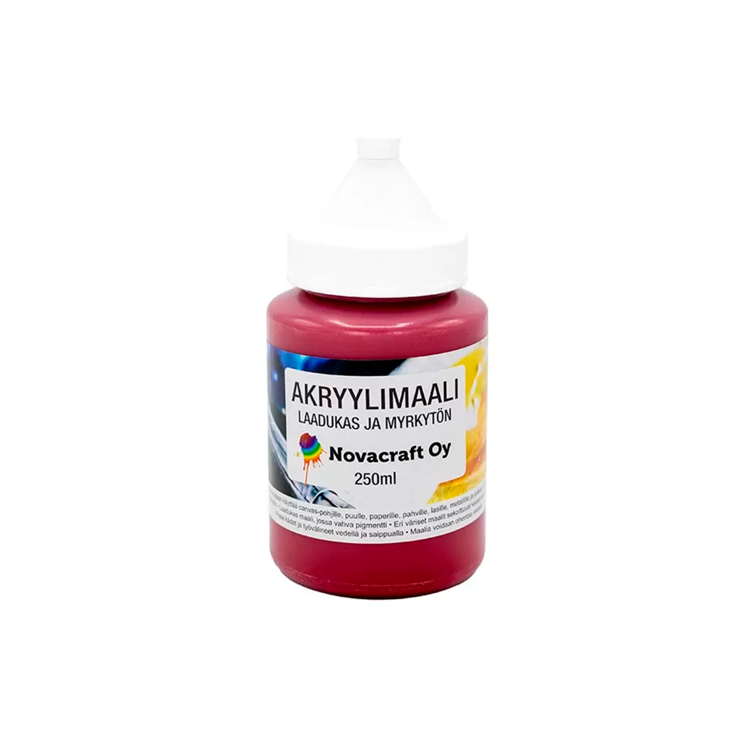 Novacraft akryylimaali punainen 250ml | säästötalo latvala