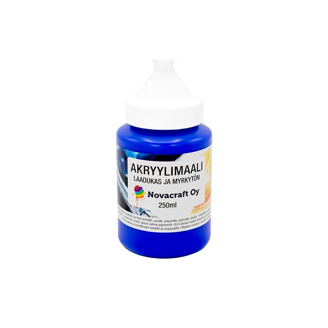 Novacraft akryylimaali sininen 250ml | säästötalo latvala