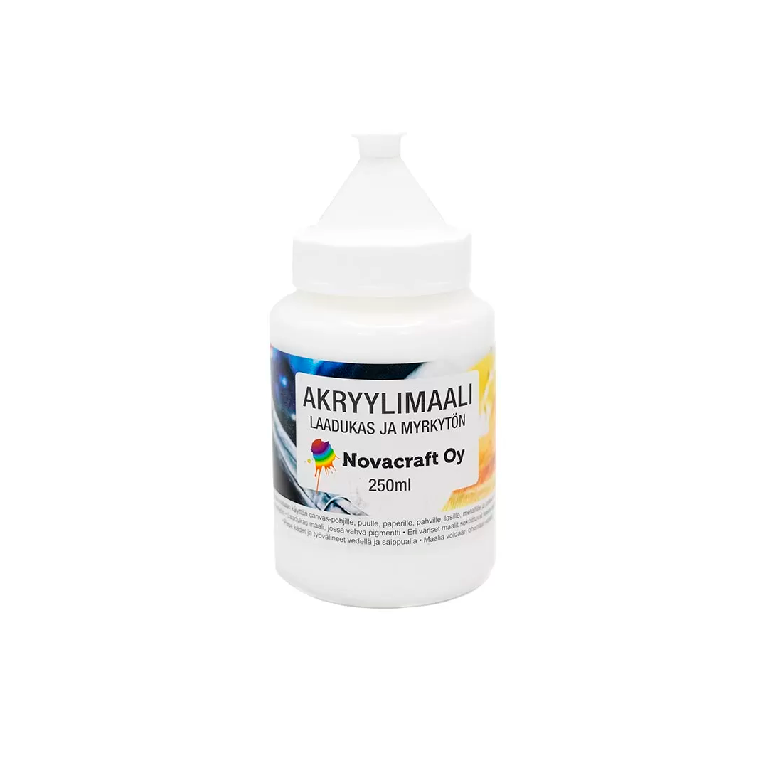 Novacraft akryylimaali valkoinen 250ml | säästötalo latvala