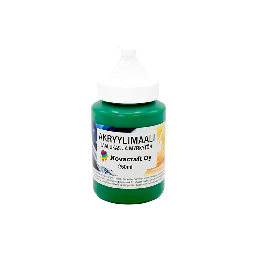 Novacraft akryylimaali vihreÄ 250ml | säästötalo latvala
