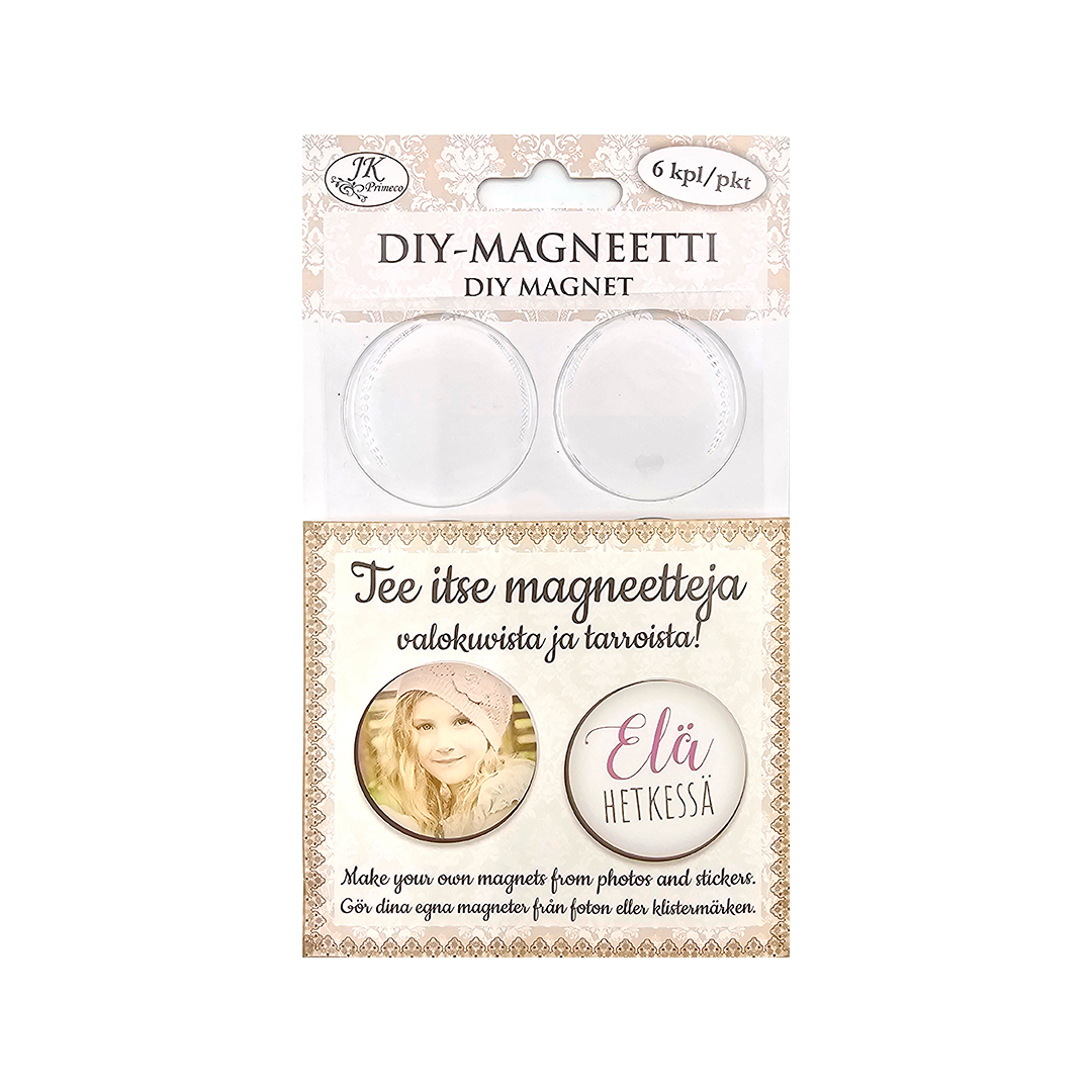 DIY-MAGNEETTI PYÖREÄ 4CM 6KPL