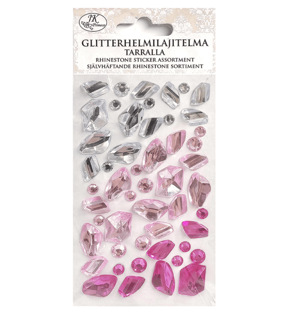 Glitterhelmitarralajitelma jalokivi pinkki | säästötalo latvala