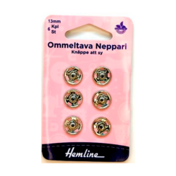 Hemline ommeltava neppari niklattu 13mm | säästötalo latvala