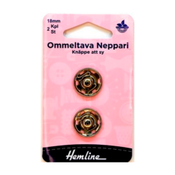 Hemline ommeltava neppari niklattu 18mm | säästötalo latvala