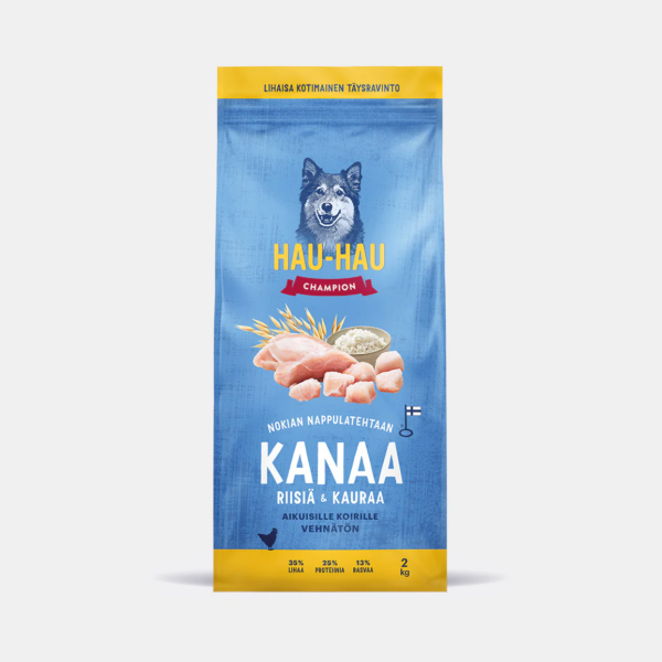 Hhc kuivaruoka kanaa riisiÄ ja kauraa aikuisille koirille 2kg | säästötalo latvala