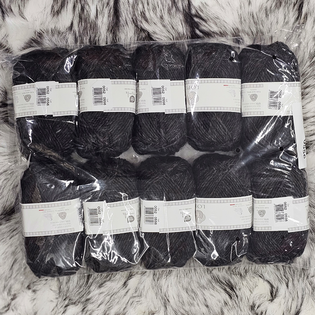 ISTEX LETTLOPI 10-PAK VILLALANKA MUSTALAMMAS 50G (0052)