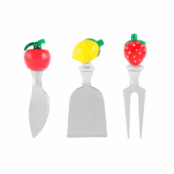Juustovalineet-fruits-3kpl_0 Png 4LIVING JUUSTOVÄLINEET FRUITS 3KPL