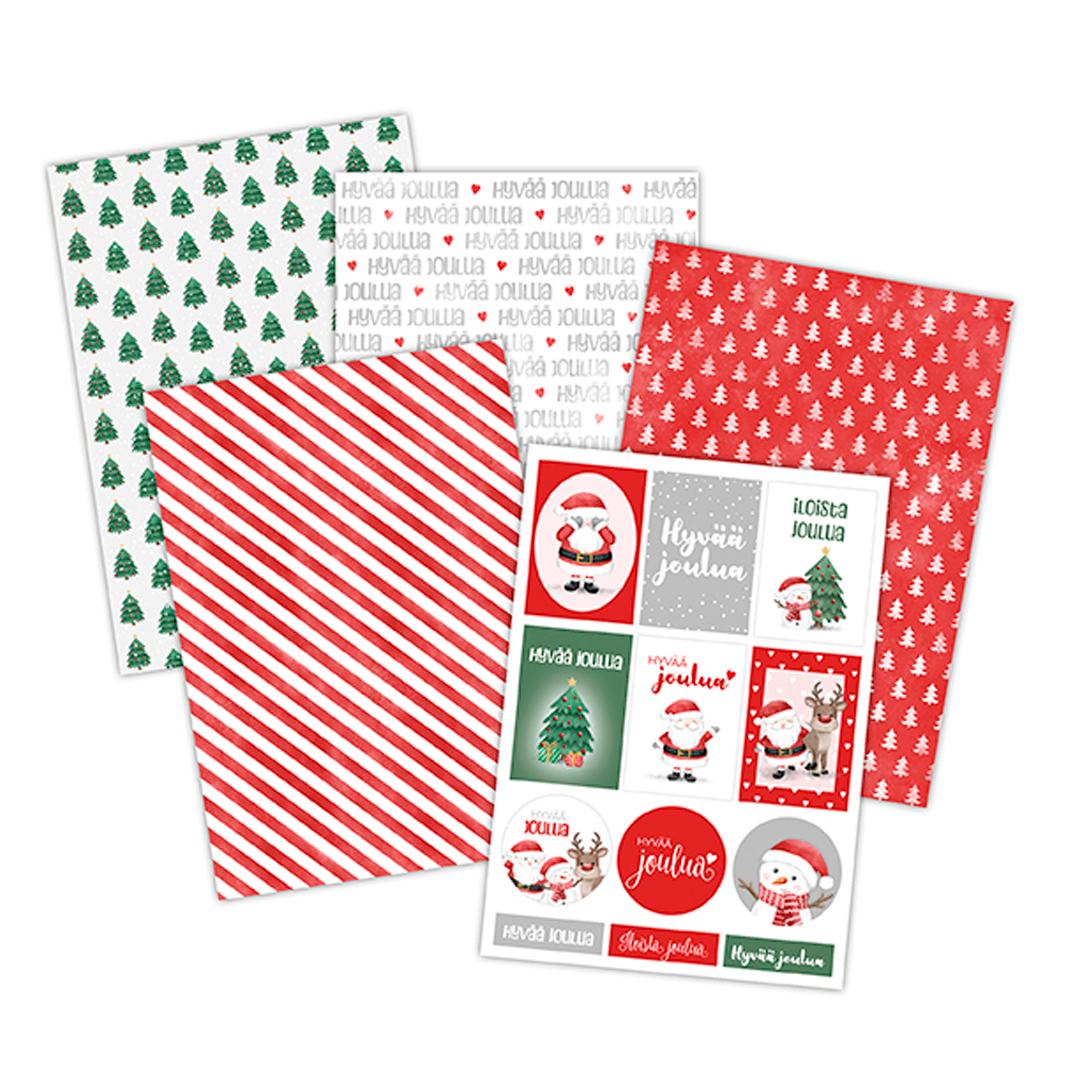 Kartonkilajitelma a4 iloiset jouluhahmot 10ark | säästötalo latvala