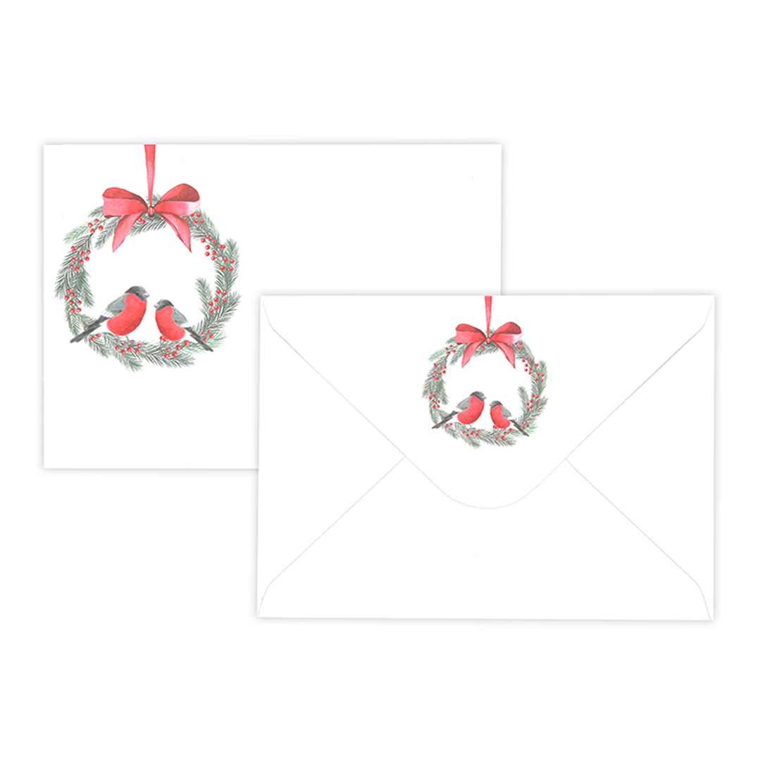 #kirjekuori c6 punatulkut ja kranssi valkoinen 10kpl | säästötalo latvala Kirjekuori c6 punatulkut ja kranssi valkoinen 10kpl | säästötalo latvala