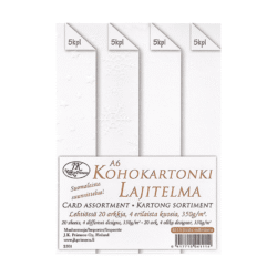 Kohokartonkilajitelma a6 joulu valkoinen 20ark