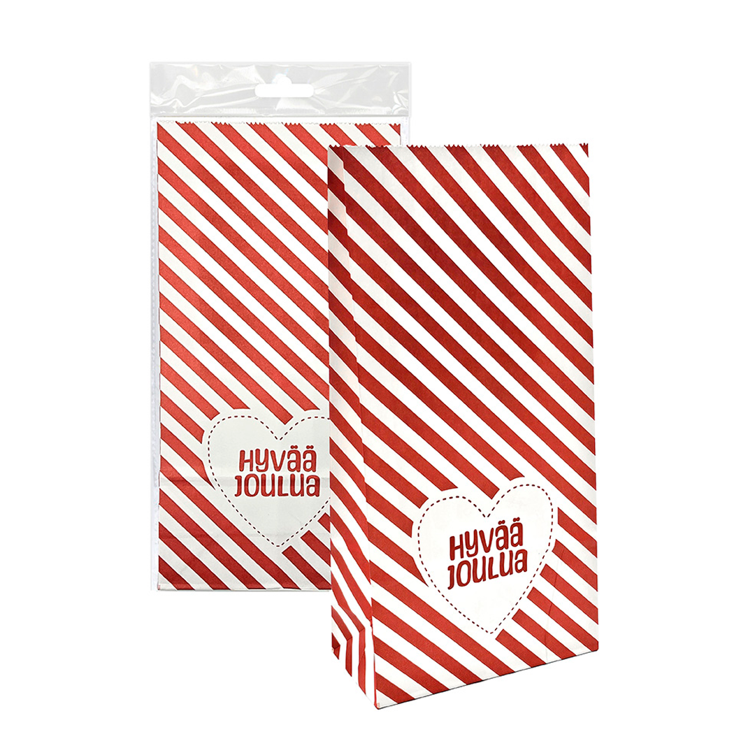LAHJAPUSSI RAITA+TEKSTI PUNAVALKOINEN 5KPL