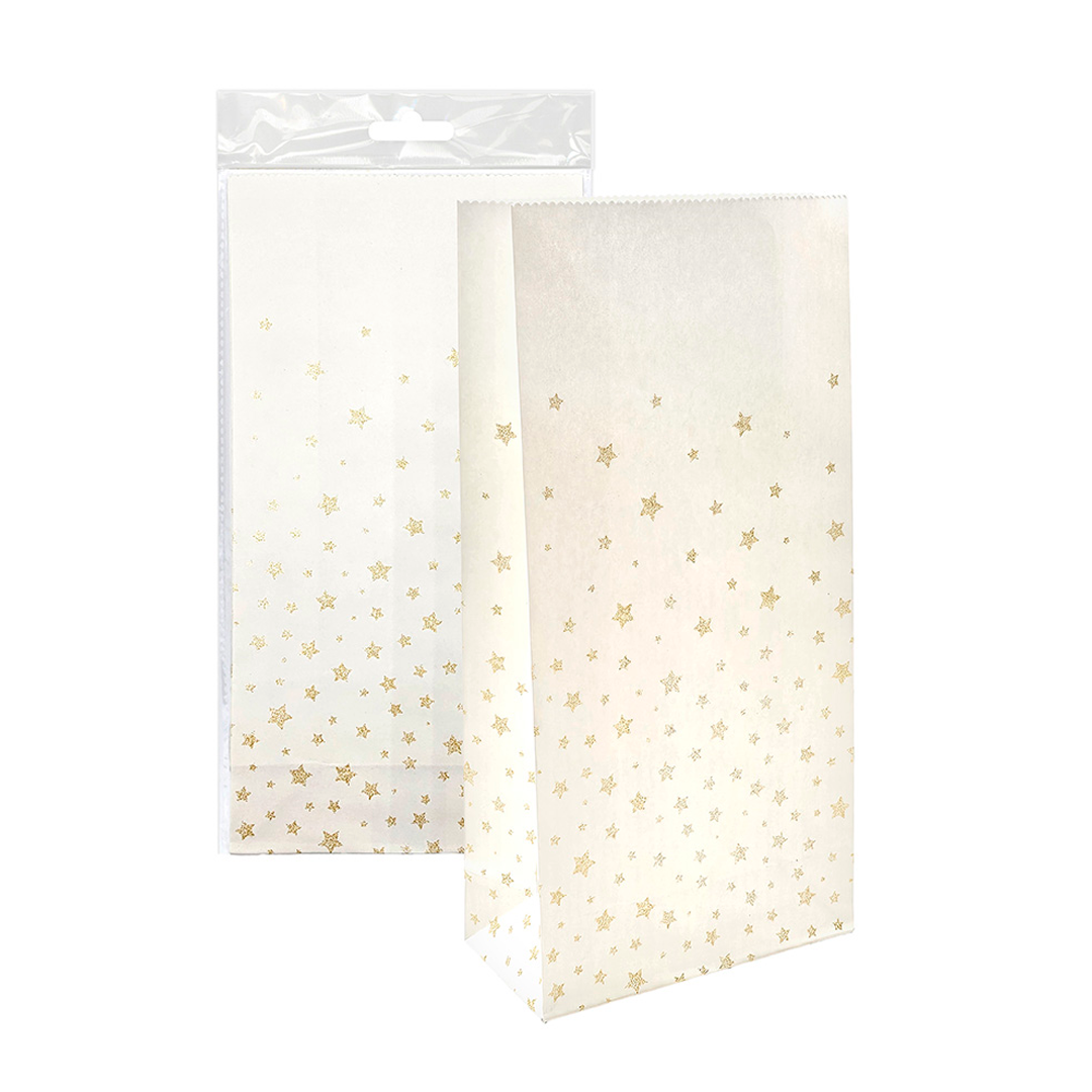 Lahjapussi tÄhdet kulta glitter 5kpl | säästötalo latvala