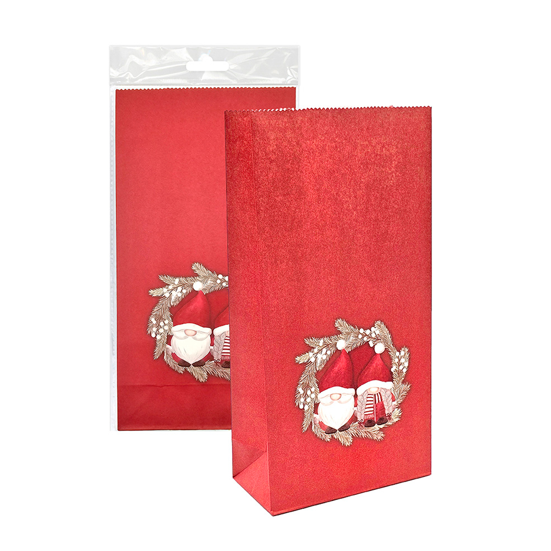 Lahjapussit muori ja pukki punainen 5kpl | säästötalo latvala