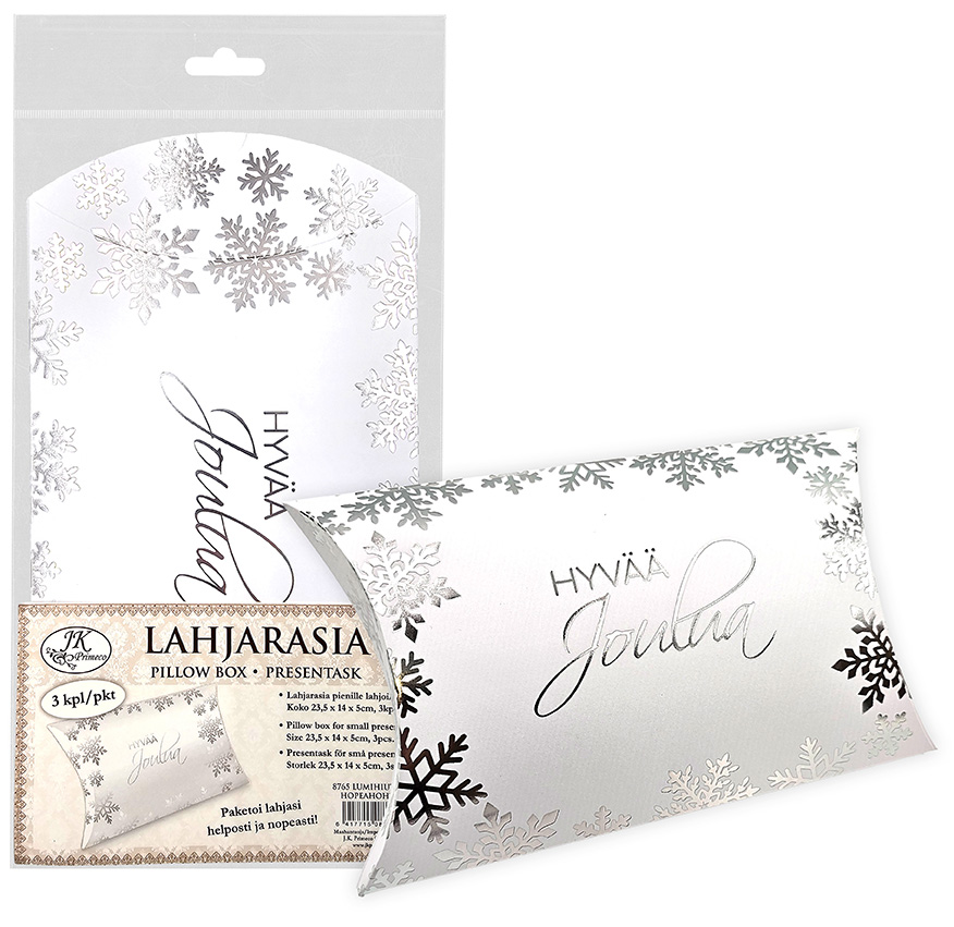 Lahjarasia m lumihiutale hopeafolio 3kpl | säästötalo latvala