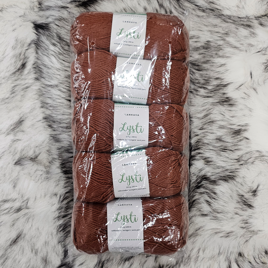 Lankava lysti 5-pak sukkalanka kaneli 100g (867) | säästötalo latvala