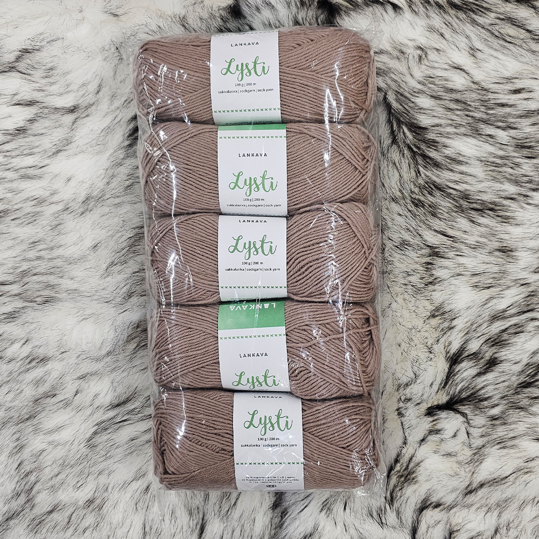 Lankava lysti 5-pak sukkalanka hiekka 100g (869) | säästötalo latvala
