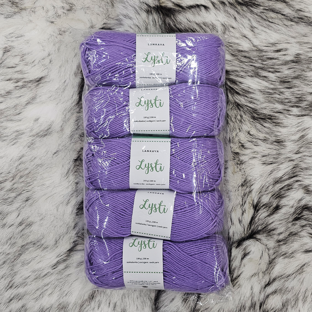 Lankava lysti 5-pak sukkalanka lila 100g (877) | säästötalo latvala