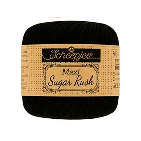 Maxi sugar rush virkkauslanka musta 50g (110) | säästötalo latvala