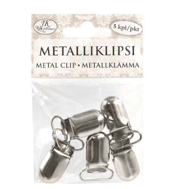 Metalliklipsi hopea 5kpl | säästötalo latvala