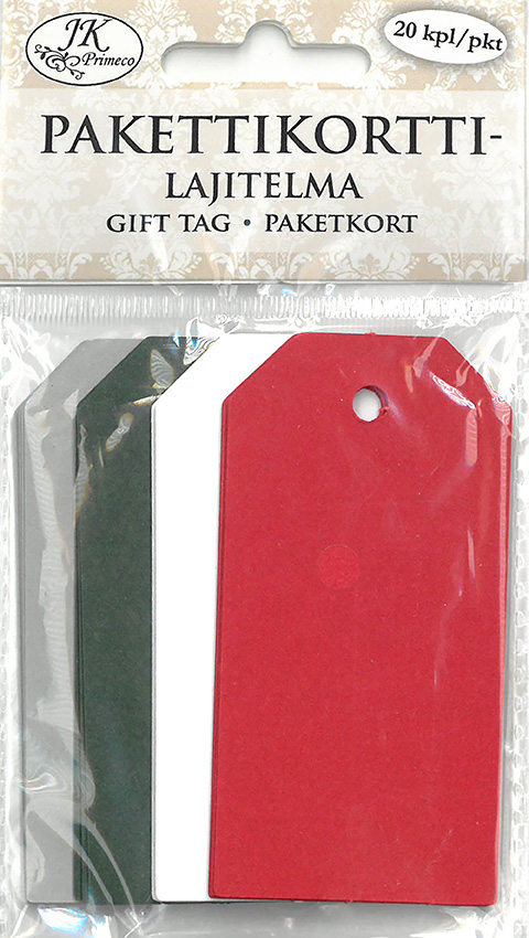 Pakettikorttilajitelma 4 x 8cm joulu 20kpl | säästötalo latvala