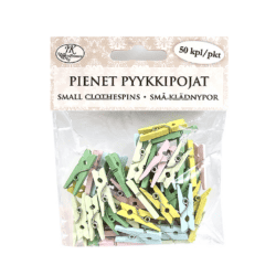 PYYKKIPOJAT PIENI PASTELLI 50KPL