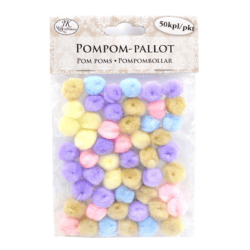 POMPOM-PALLOT PASTELLI 50KPL