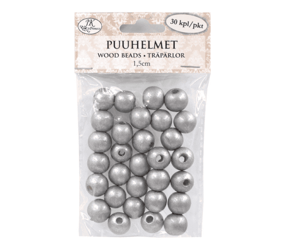 Puuhelmet 1,5cm hopea 30cm | säästötalo latvala