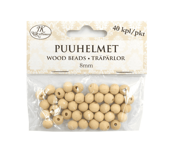 Puuhelmet 8mm 40kpl | säästötalo latvala