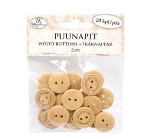 Puunapit handmade natur 2cm 20kpl | säästötalo latvala