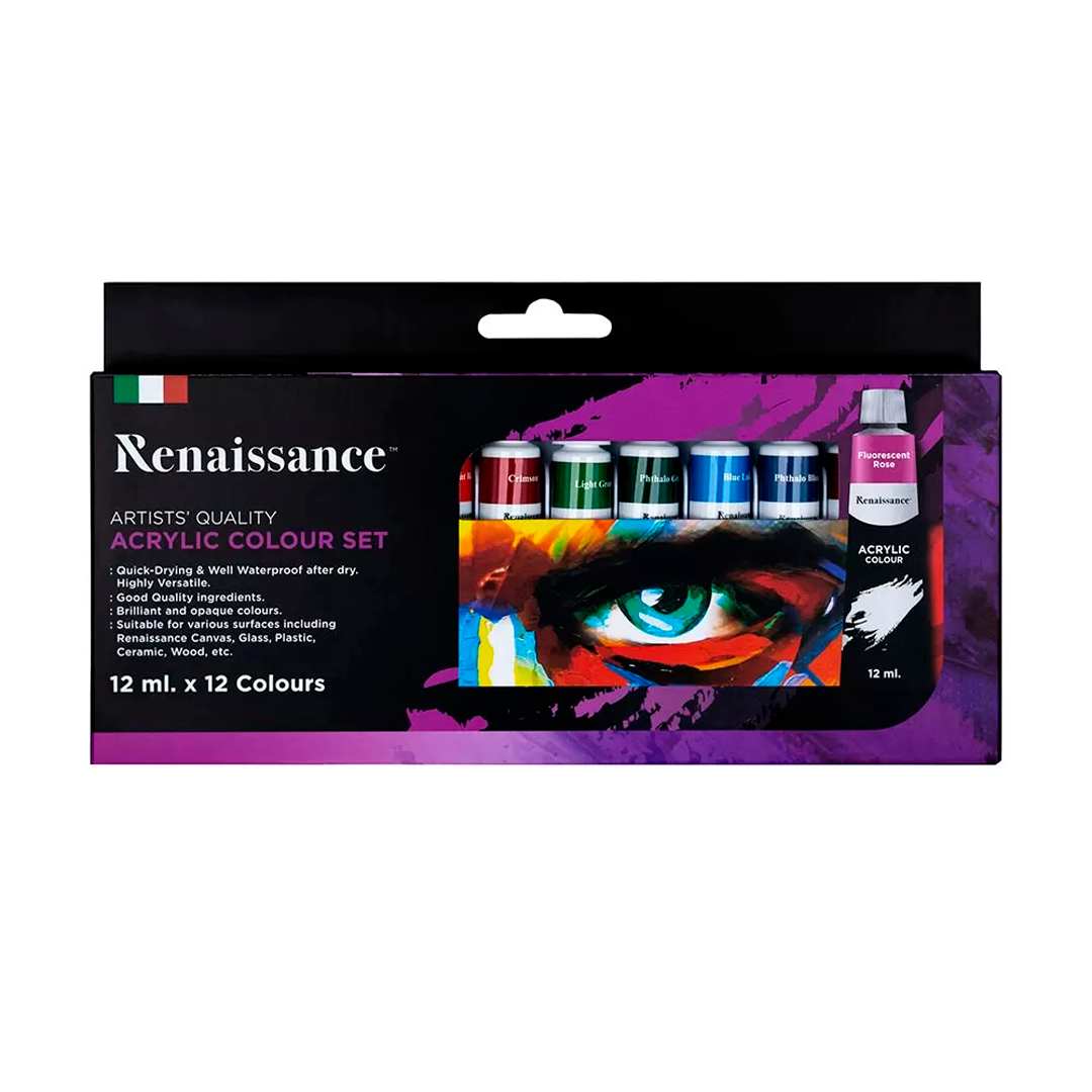 Renaissance akryylivÄrit 12x12ml | säästötalo latvala