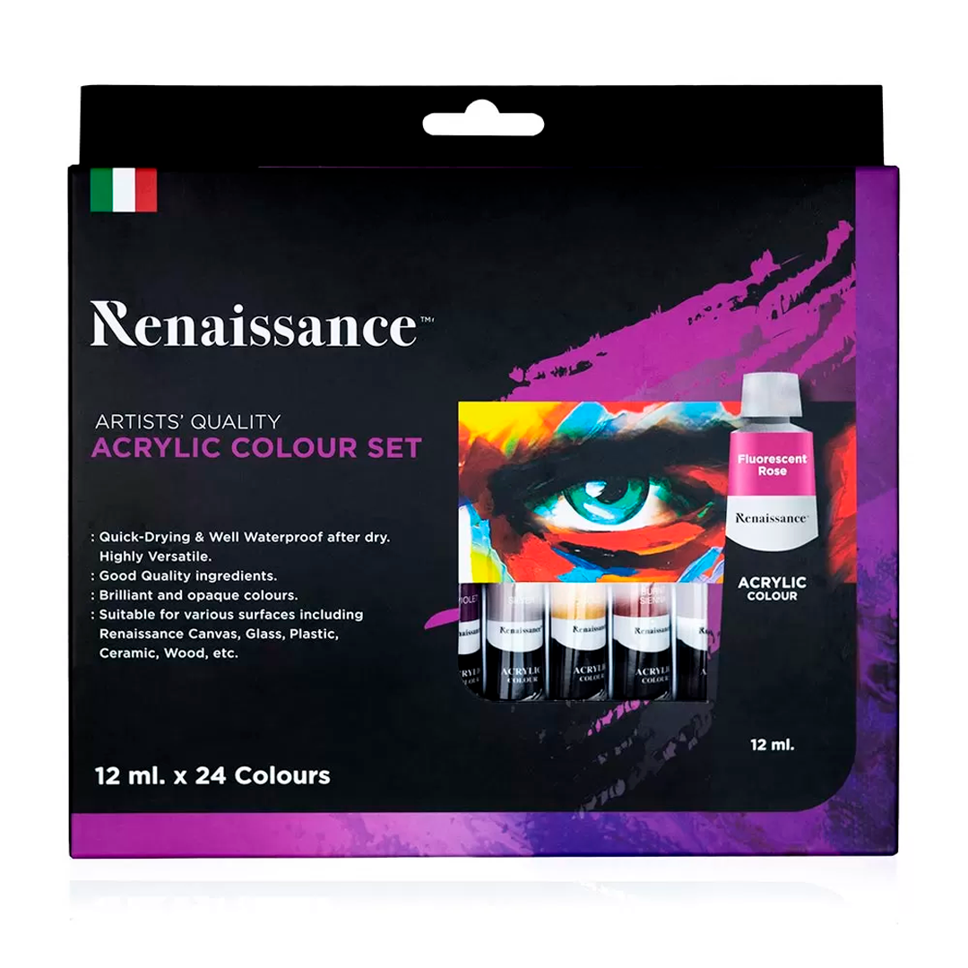 Renaissance akryylivÄrit 24x12ml | säästötalo latvala