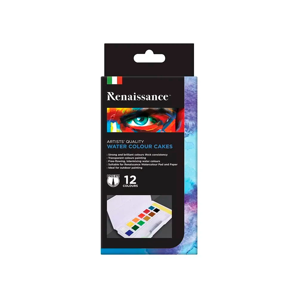 Renaissance-akvarellinapit-12kplpkt_0 Png RENAISSANCE AKVARELLINAPIT 12KPL