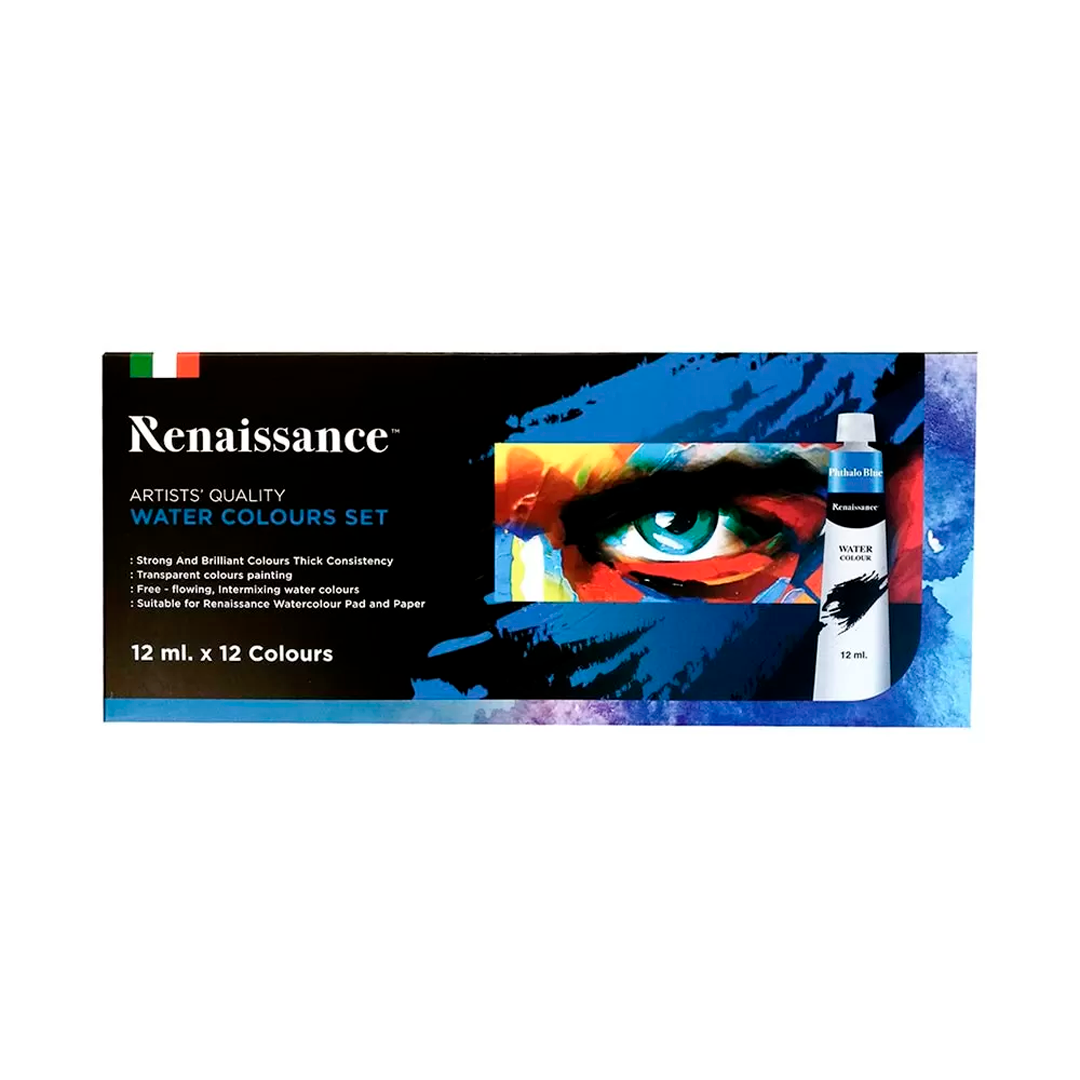 Renaissance akvarellivÄrit 12x12ml | säästötalo latvala