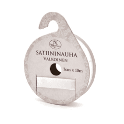 SATIININAUHA VALKOINEN 1CM 10M