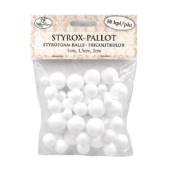 Styrox-pallolajitelma 50kpl 1cm, 1,5cm, 2cm | säästötalo latvala