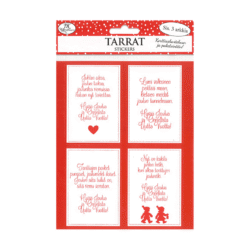 Tarra joulutoivotukset punainen 3ark