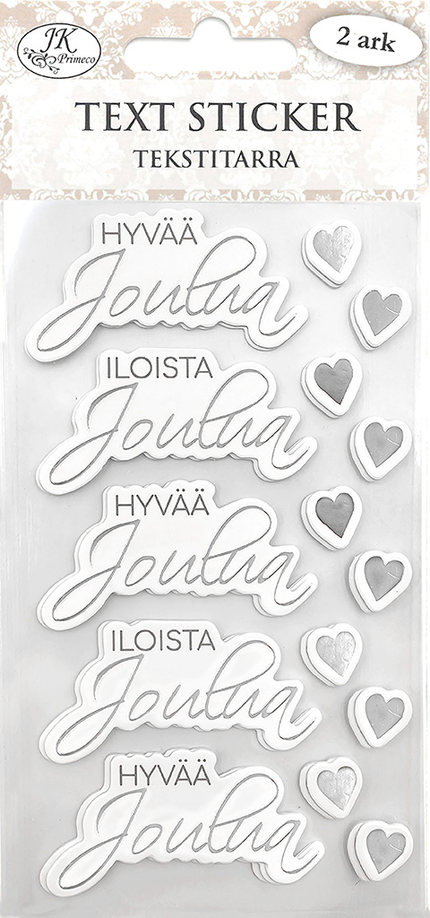 #tekstitarra jouluteksti hopea 2ark | säästötalo latvala Tekstitarra jouluteksti hopea 2ark | säästötalo latvala