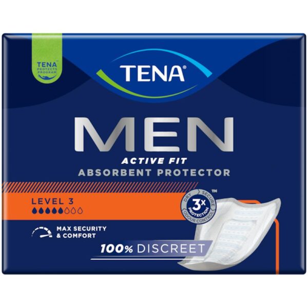 Tena men active fit level 3 inkontinenssisuoja 16kpl | säästötalo latvala