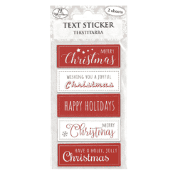 Text sticker christmas red 2 sheets | säästötalo latvala