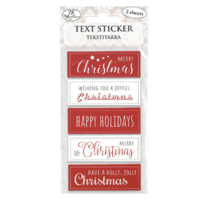 Text sticker christmas red 2 sheets | säästötalo latvala