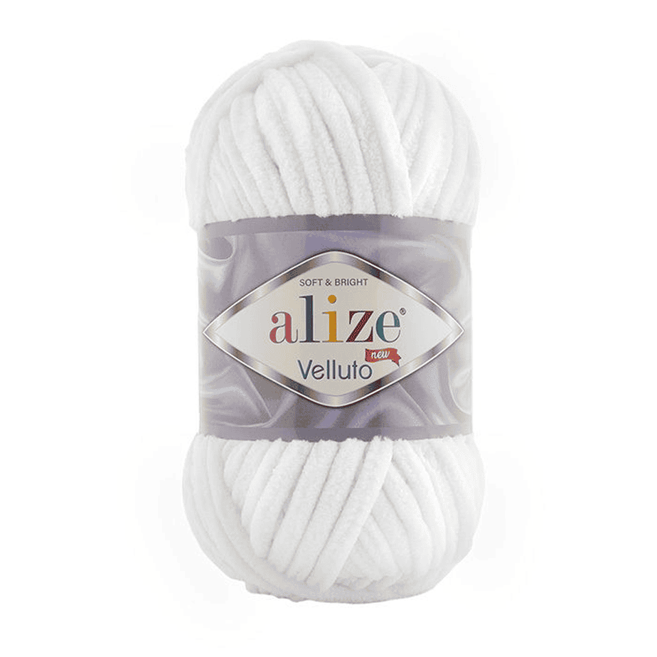 Alize velluto lanka valkoinen 100g (055) Alize velluto lanka valkoinen 100g (055)