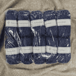 Istex alafosslopi villalanka 10-pak tummansininen tweed 100g [2620]