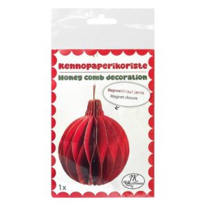 Kennopaperikoriste joulupallo punainen