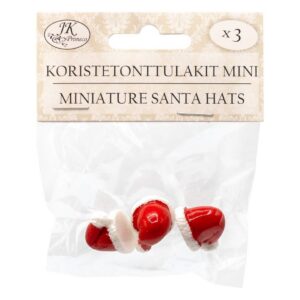 Koristetonttulakit mini punainen 3kpl Koristetonttulakit mini punainen 3kpl