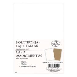 korttipohjalajitelma-a6-valkoinenuusioruskea-40kpl_0jpeg KORTTIPOHJALAJITELMA A6 VALKOINEN/UUSIORUSKEA 40KPL