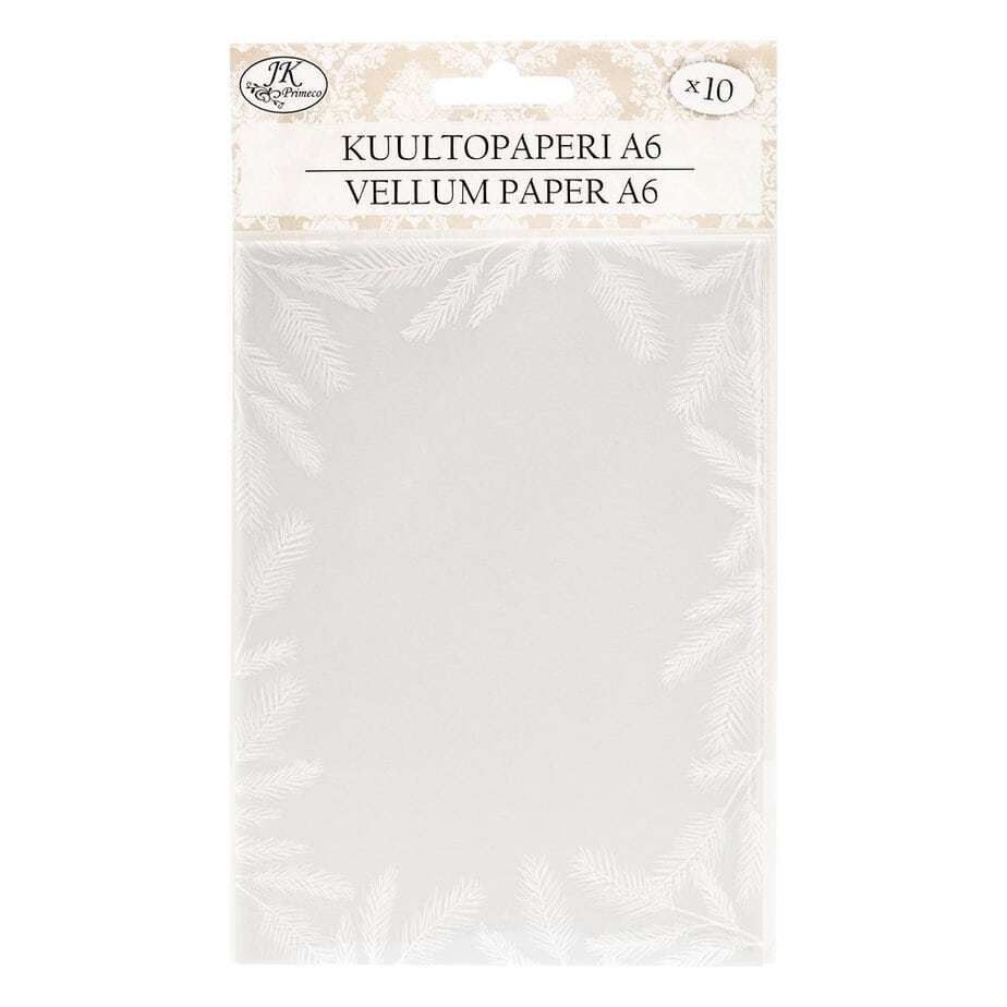 Kuultopaperi a6 havut valkoinen 10kpl Kuultopaperi a6 havut valkoinen 10kpl